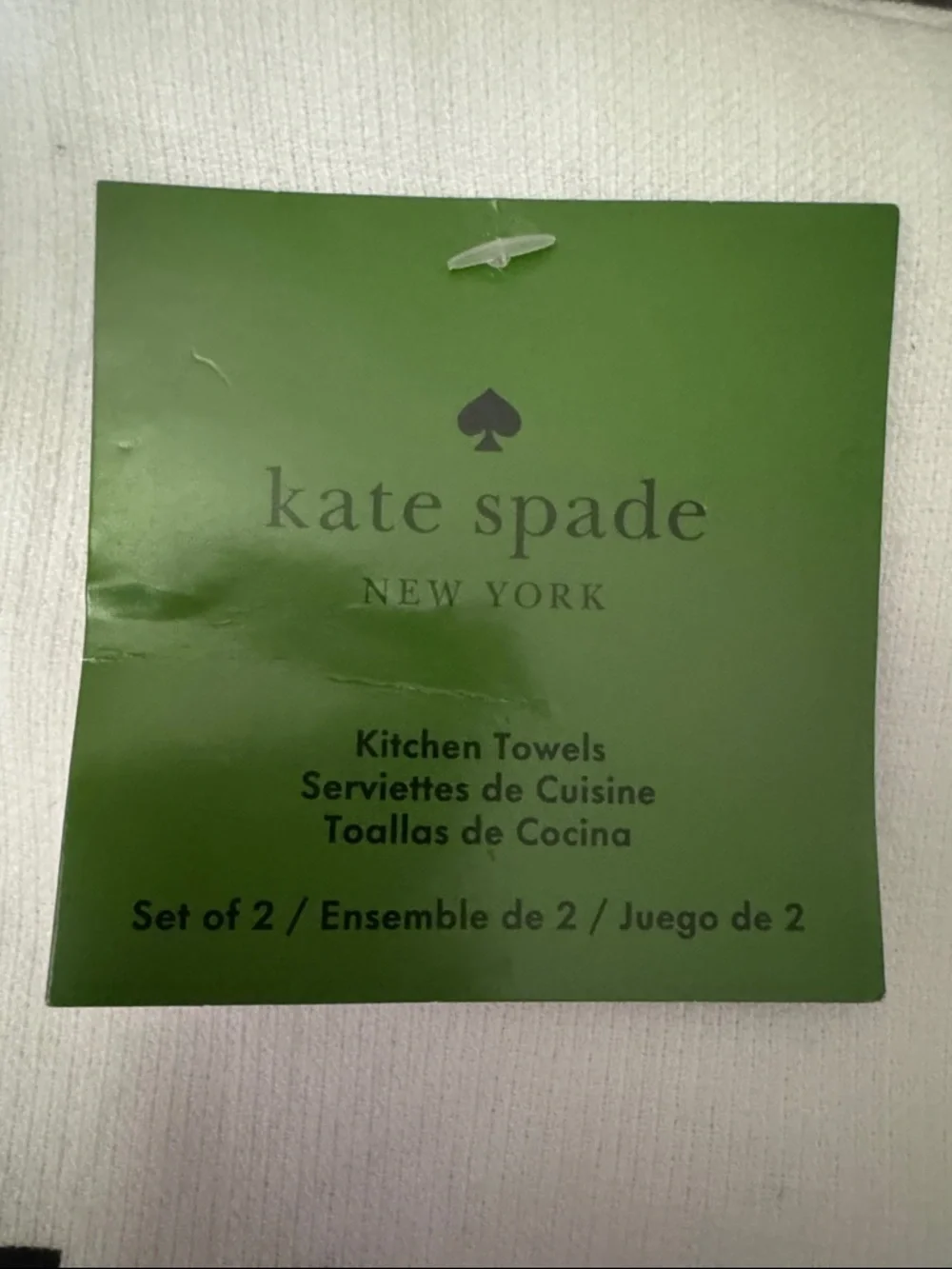 kate spade White, Black & Pink 'Eat Cake For Breakfast' Kitchen Towel